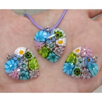 Колие Сърце Millefiori