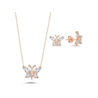 Сребърен комплект (проба 925) "Пеперуда"