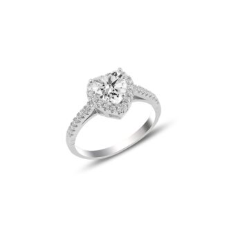 Сребърен пръстен (проба 925) "Сърце"