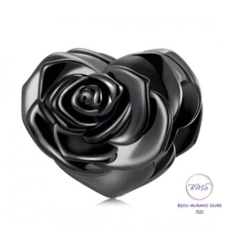 Сребърен талисман (проба 925) "Черна Роза"