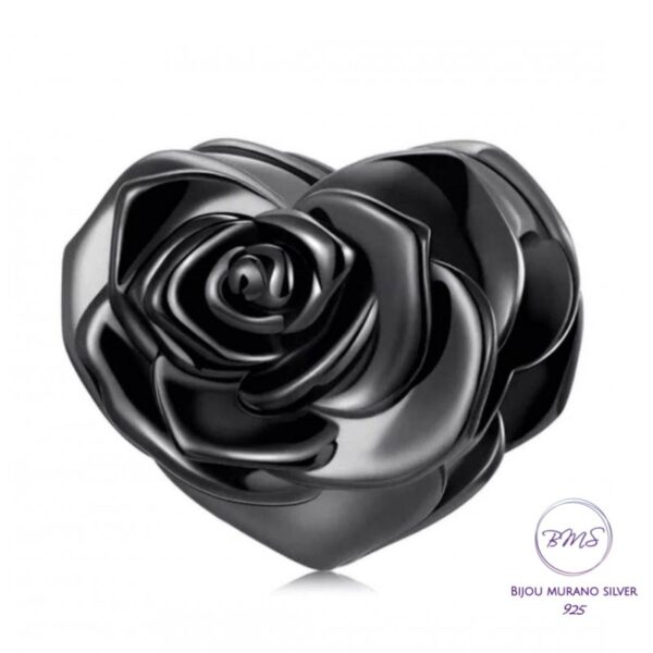 сребърен-талисман-проба-925-черна-роза