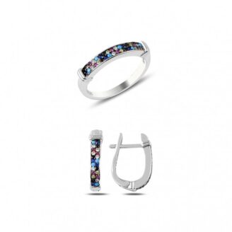 Сребърен Цветен Комплект (проба 925)