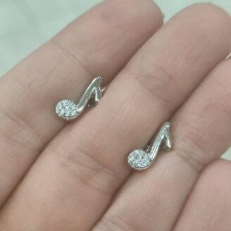 Сребърни обици (проба 925) "Ноти"