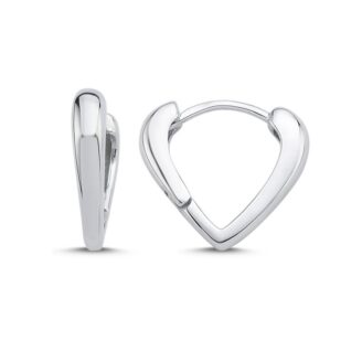 Сребърни Обици (проба 925) "Сърца" 2