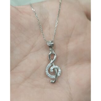 Сребърно колие (проба 925) "Ключ Сол"