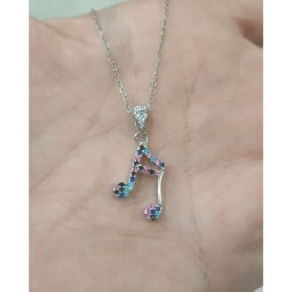 Сребърно колие (проба 925) "Ноти"