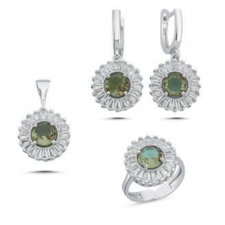 Сребърен Комплект със Султанит (проба 925)