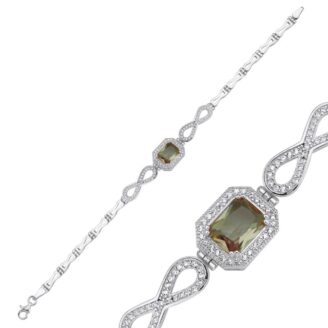 Сребърна Гривна (проба 925) със Султанит