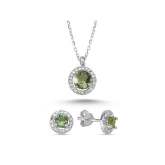 Сребърен комплект (проба 925) със Султанит