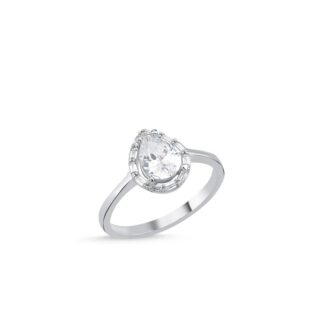 Сребърен пръстен (проба 925) "Капка"