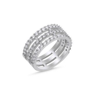 Сребърен пръстен (проба 925) "Трио"