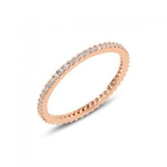 Сребърен пръстен (проба 925) Халка Розово Злато