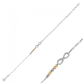 Сребърна гривна (проба 925) "Безкрайност Дорита"